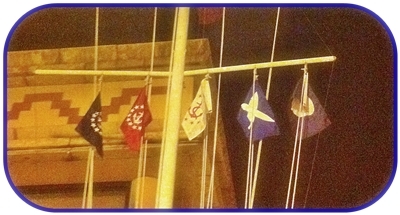 Officer Flags raised during 2011 Opening Ceremony
