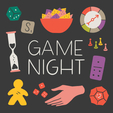 Illustration of fun game night components with copy space ? hand-drawn vector elements
