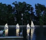 lighted boats cropped